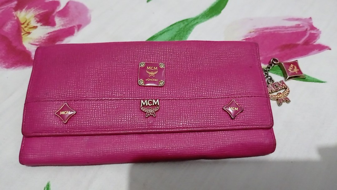 authentic MCM tri-fold long wallet, Women's Fashion, Bags & Wallets ...