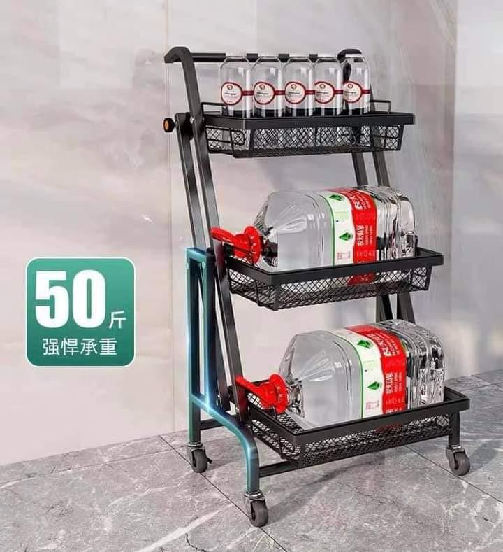 Metal trolley shelf, Furniture & Home Living, Home Improvement ...