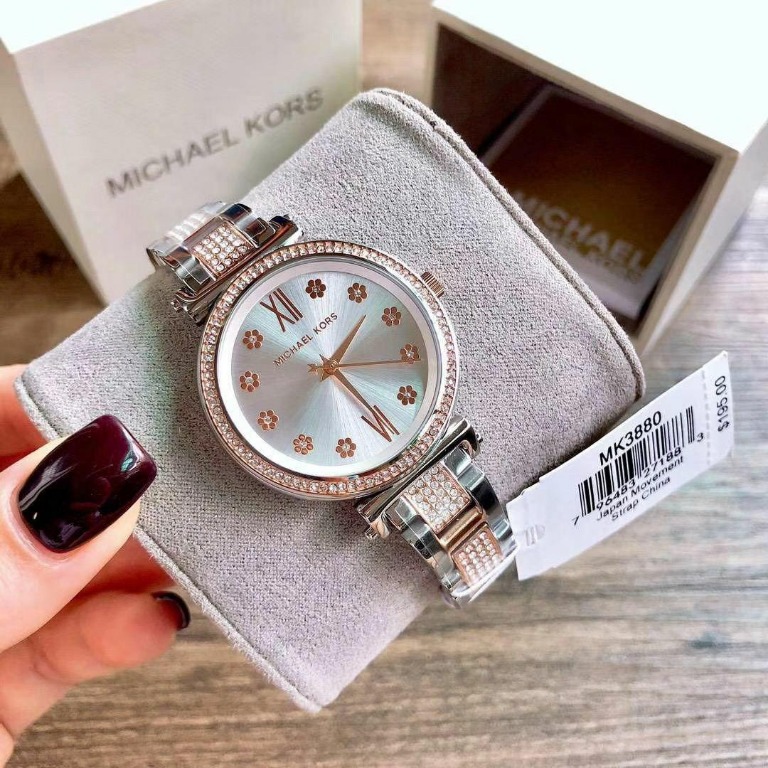 Michael Kors Sofie Crystal Silver Dial Two tone Ladies Watch