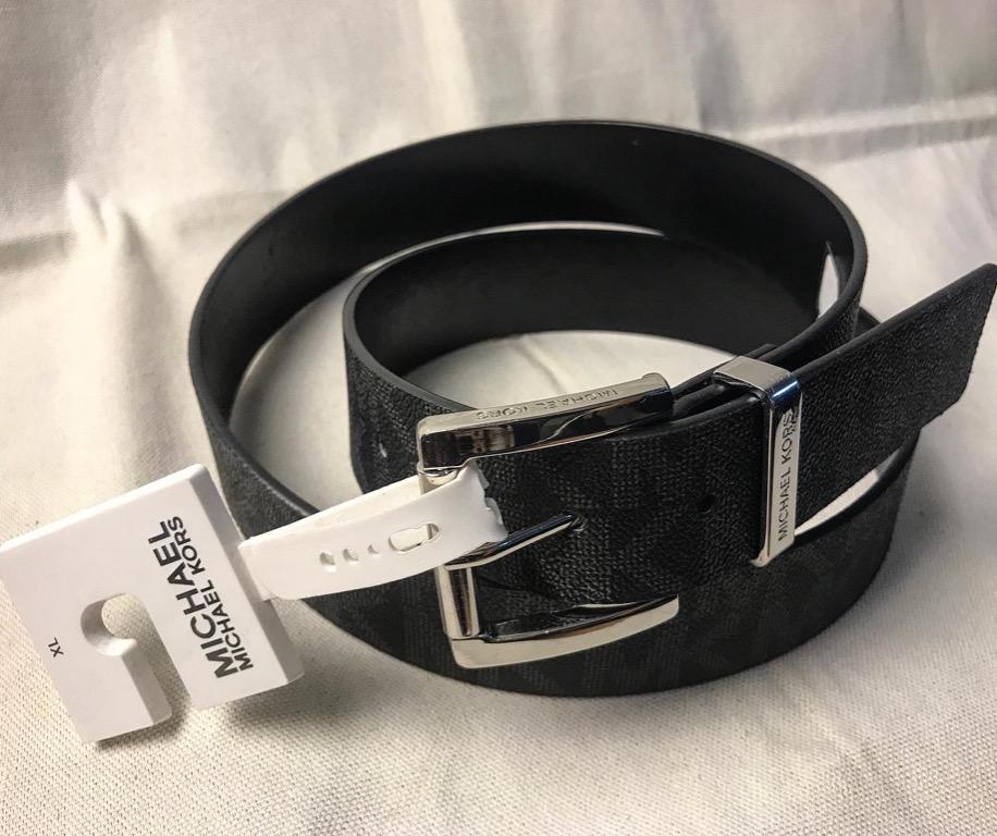 michael kors synthetic leather belt