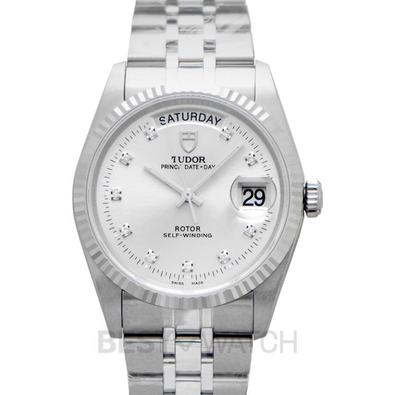 NEW Tudor Prince Date Day Automatic Silver Dial Diamond Men s