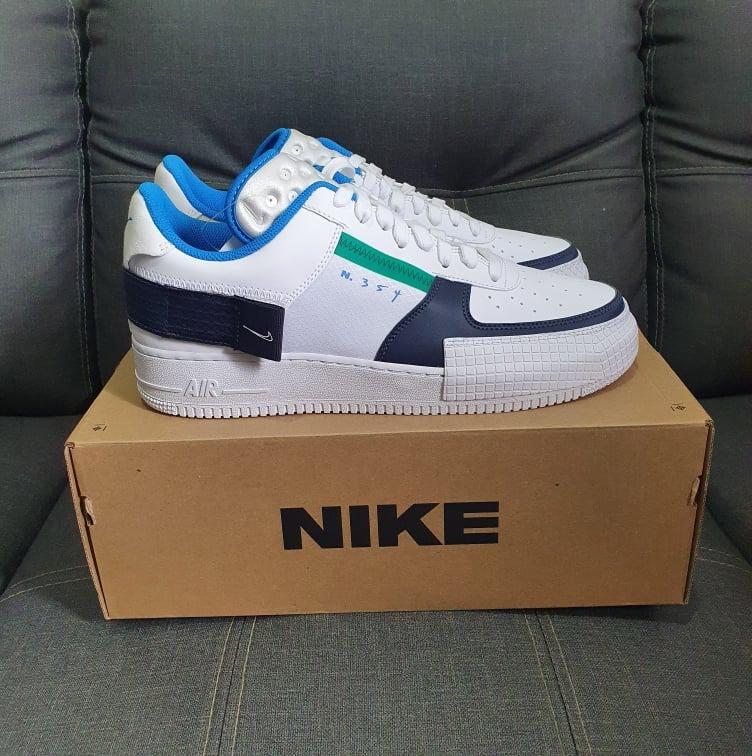 nike air force 1 type white obsidian