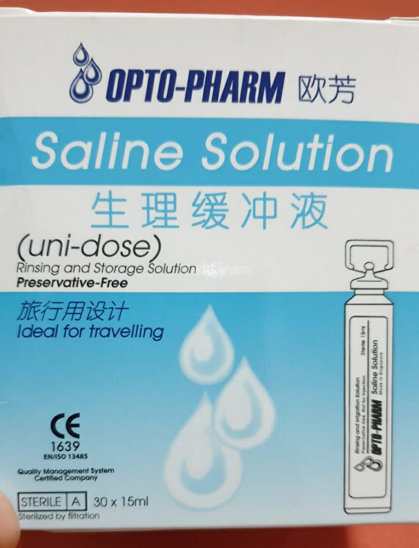 Opto Pharm Saline Solution 30 x 15ml on Carousell