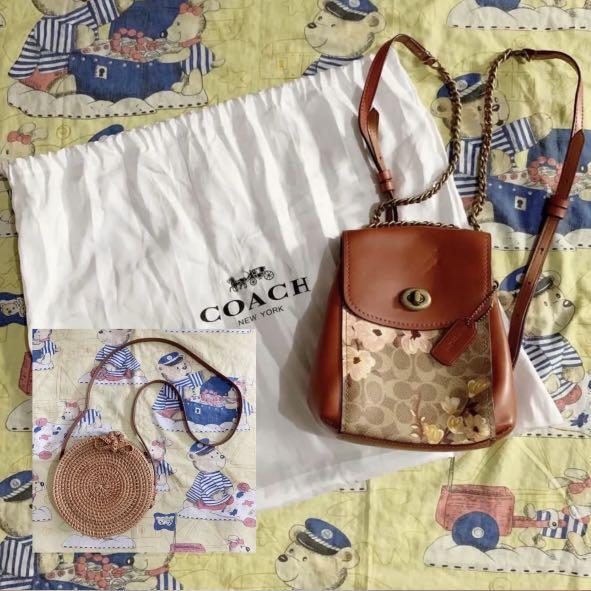 parker convertible backpack 16 in signature canvas with prairie floral print