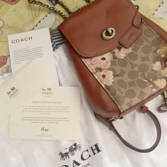 Parker convertible backpack 16 in signature canvas with prairie floral print sale