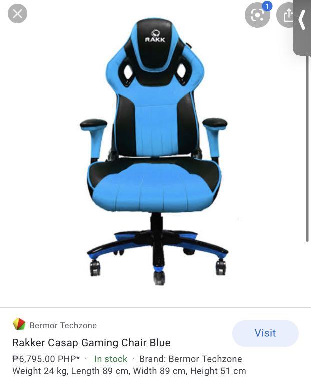 Rakk takus fx hotsell gaming chair blue