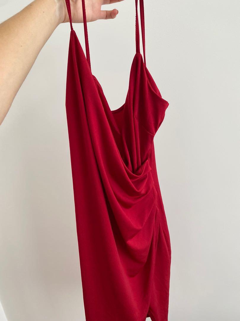 red dress with split on side