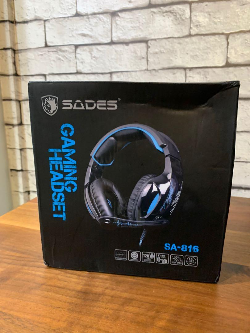 Sades SA-816 gaming headset, Audio, Headphones \u0026 Headsets on Carousell