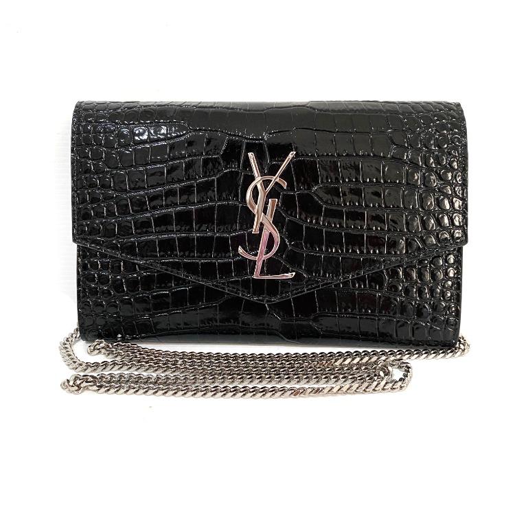 YSL croc sling bag, Luxury, Bags & Wallets on Carousell