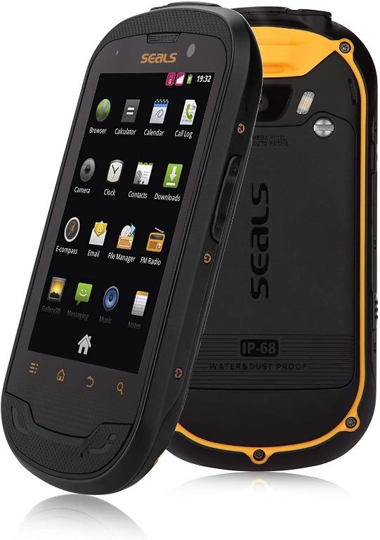 seals ts3 ip68 dual sim android factory gsm rugged tough mobile phone yellow black new 電子產品 手提電話 carousell
