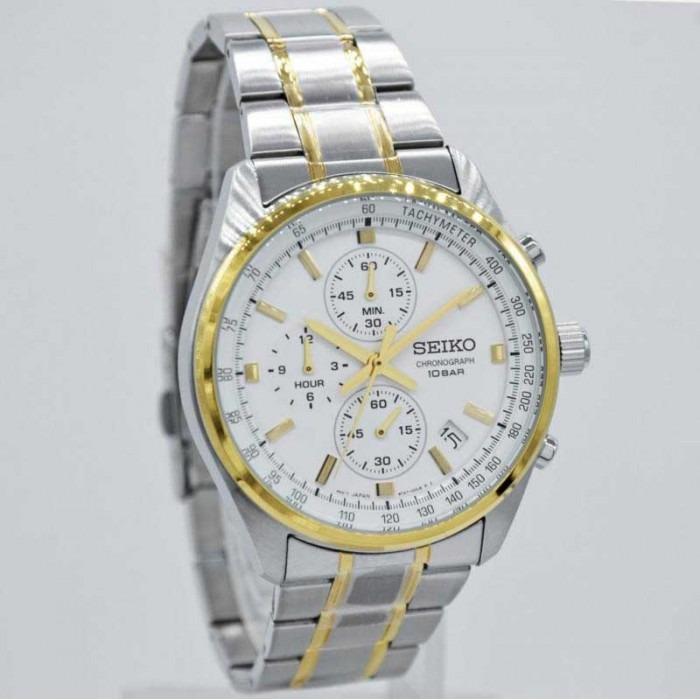 Seiko SSB380P1 SSB380P SSB380 SSB Chronograph Analog Two Tone