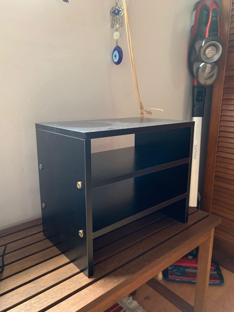 Small shelving unit black, Furniture & Home Living, Furniture, Shelves