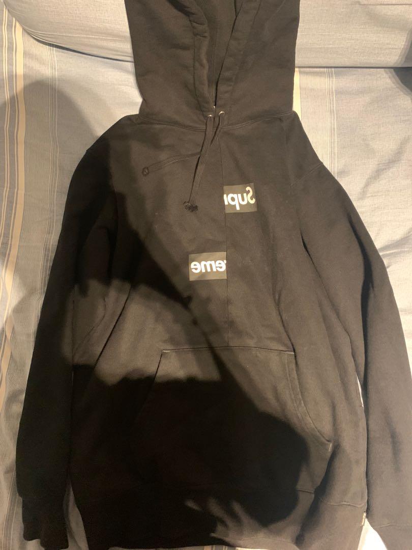 Supreme CDG Split Box Logo Hoodie Men s Fashion Tops Sets