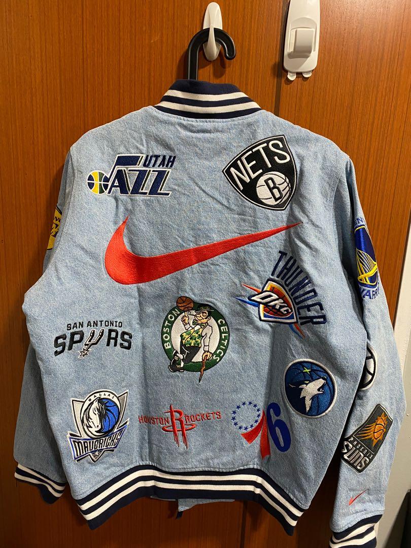 Supreme Nike NBA Teams Warm-Up Jacket Denim Size Medium