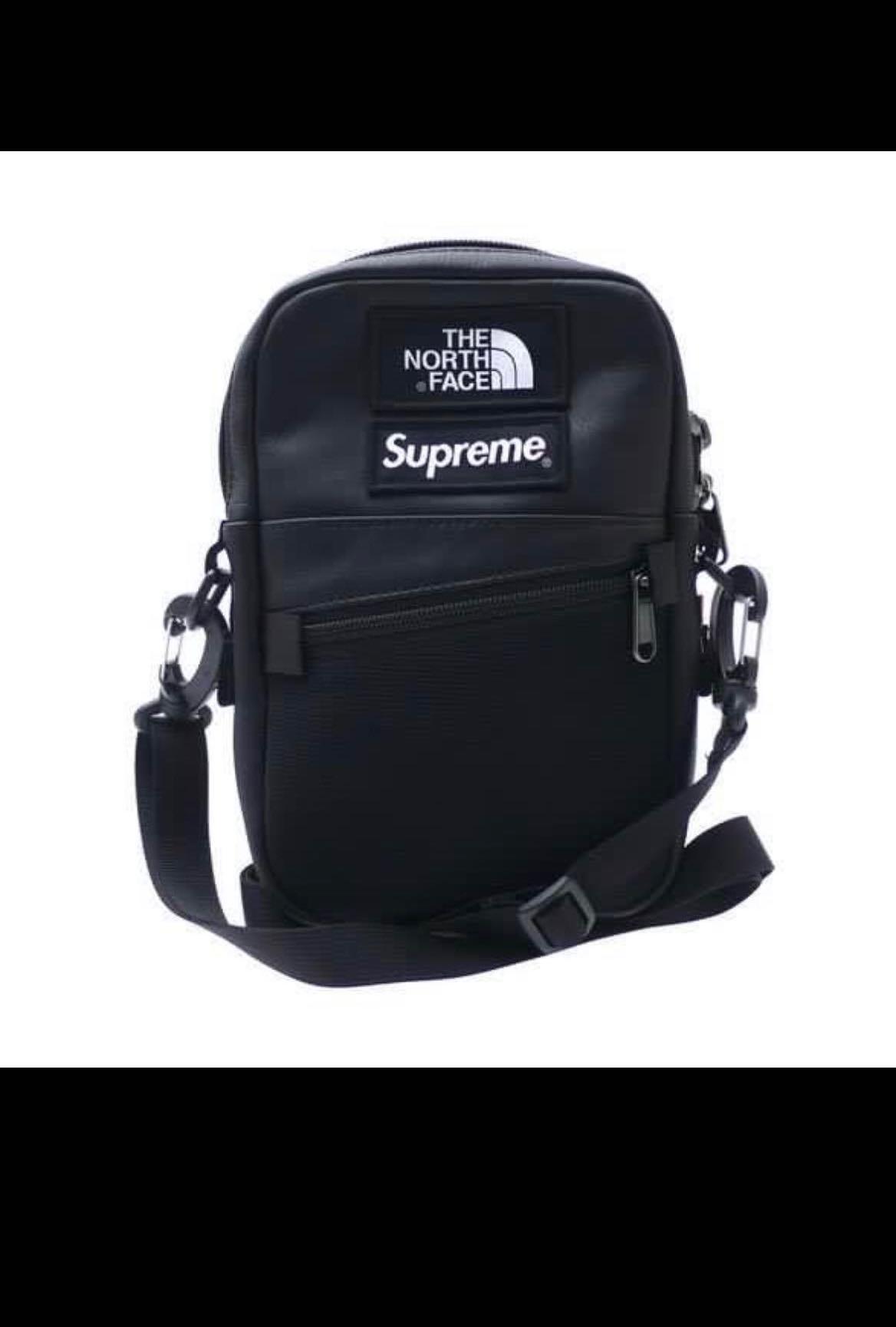 Supreme The North Face Leather Shoulder Bag Black FW18