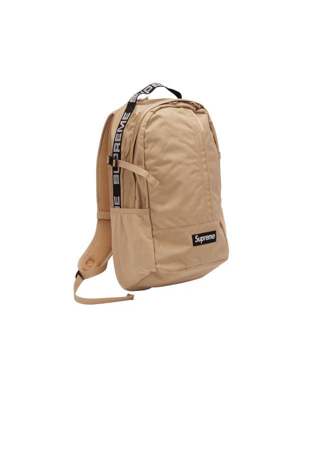 Supreme SS18 backpack black tan