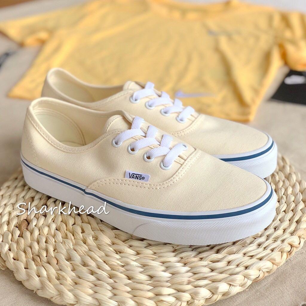 Vans Authentic 米白藍邊