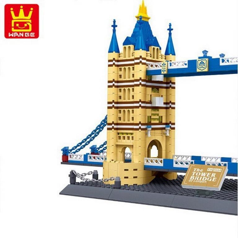 Wange Architecture The Tower Bridge of London Model Building Lepin Lego Brick Block Toy Set