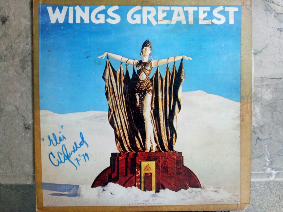 Wings Greatest Hits LP Vinyl Plaka (Category: Vinyls) located in Manila. Submitted by kinganalog (Listing ID 1045141896, Image 1). Description: Wings Paul McCartney LP Vinyl Greatest Hits album. Cover G tapes on sides, front pen mark, media VG to VG+. Made in Philippines. Shipping nationwide, payment via Palawan or Unionbank, COD is okay at buyer's account and expense, check out fb page Roots Analog..