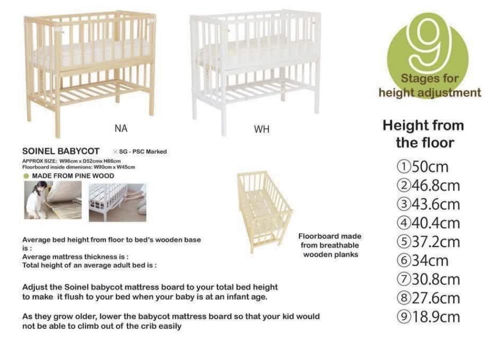 average cot size