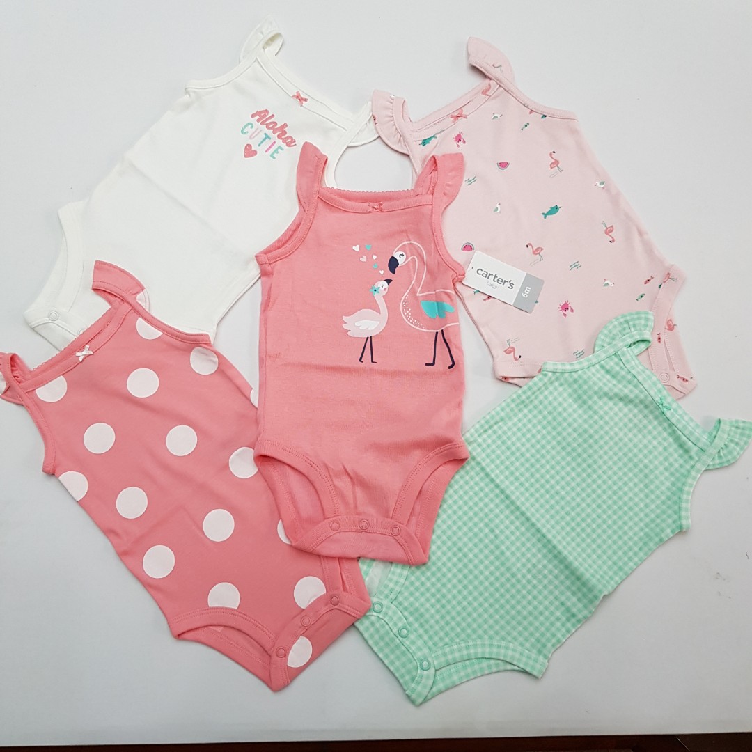 5 Pack Flutter Tank Bodysuits Babies Kids Babies Kids