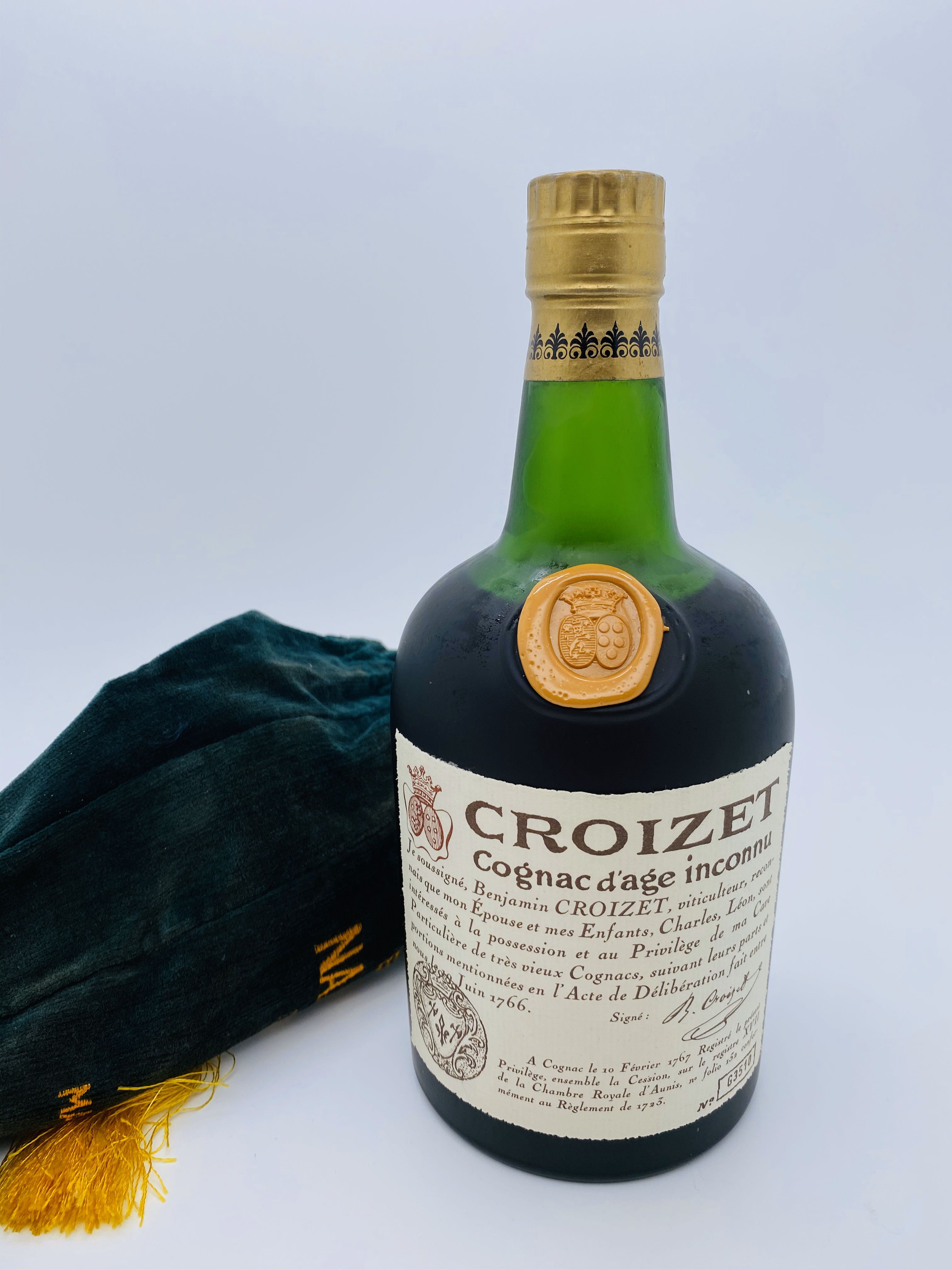 70's Croizet D'age Inconnu Cognac 700ml no box 高斯不知年白紙