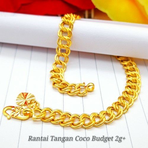 916 Gold Bracelet Rantai Tangan Coco Budget Gelang Coco Women S Fashion Jewelry Organisers Bracelets On Carousell