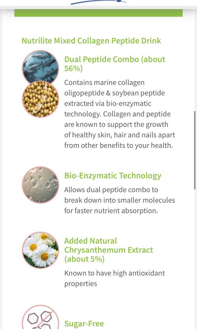å®å© Amway Nutrilite Mixed Collagen Peptide Drink Fiber Powder Health Beauty Face Skin Care On Carousell Hydrolyzed bovine collagen partially digested for better absorption in highest therapeutic dose of write your own review. å®å© amway nutrilite mixed collagen