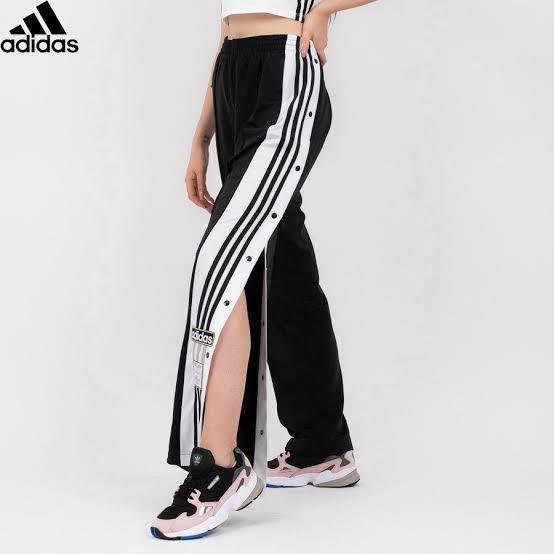 Black Tear Away Track Pants, Women's Fashion, Bottoms, Other Bottoms on  Carousell