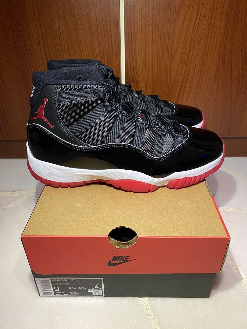 Air Jordan 11 Retro Bred US 9 Men s Fashion Footwear Sneakers