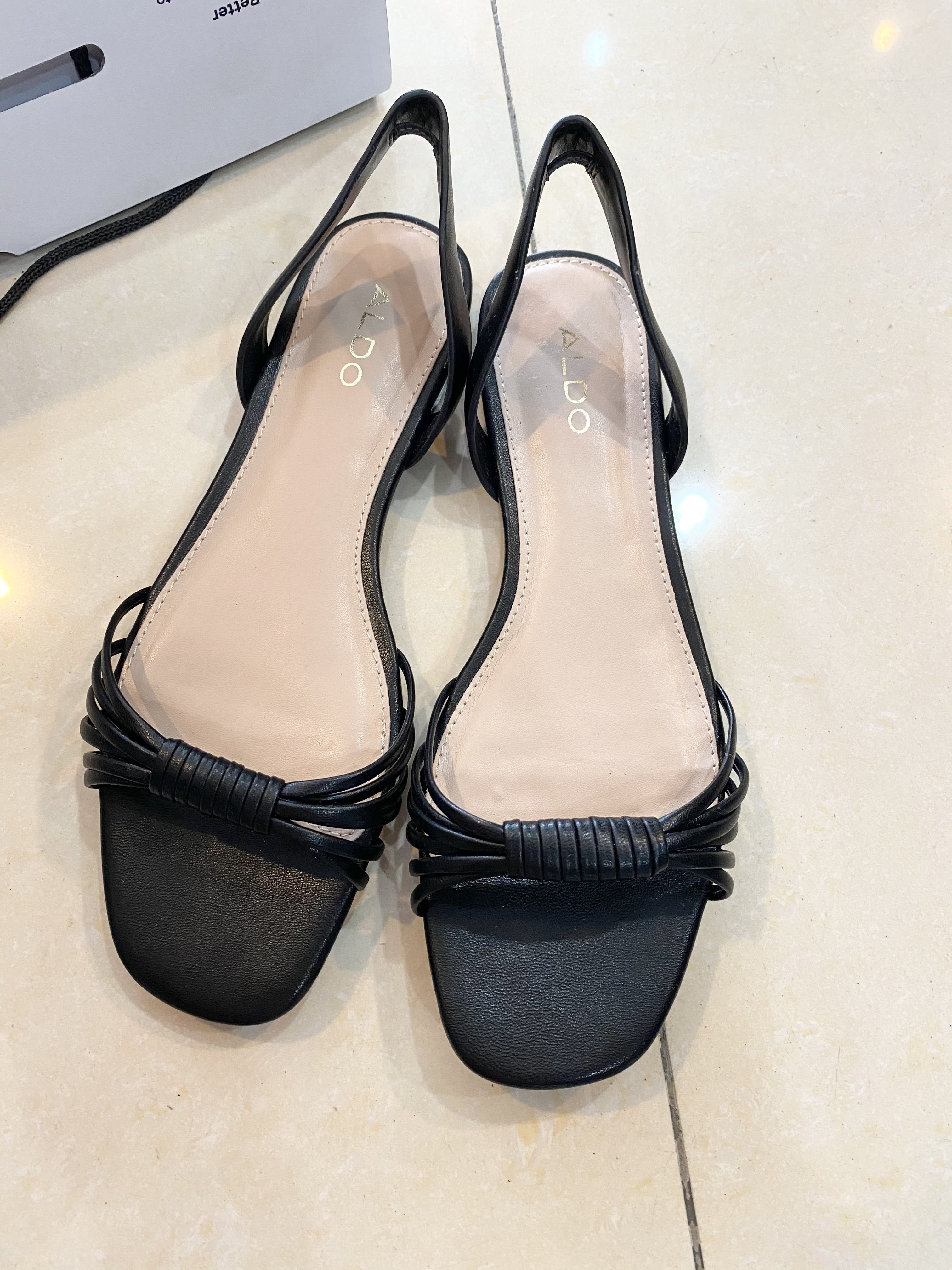 aldo black flat shoes