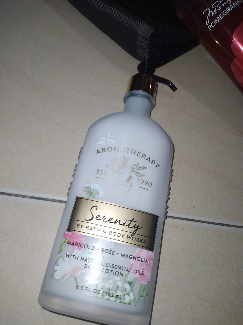 BATH & BODY WORKS AROMATHERAPY SERENITY ( Marigold Rose Magnolia ) BODY