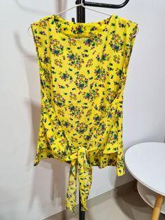 Blouse putungan kuning floral