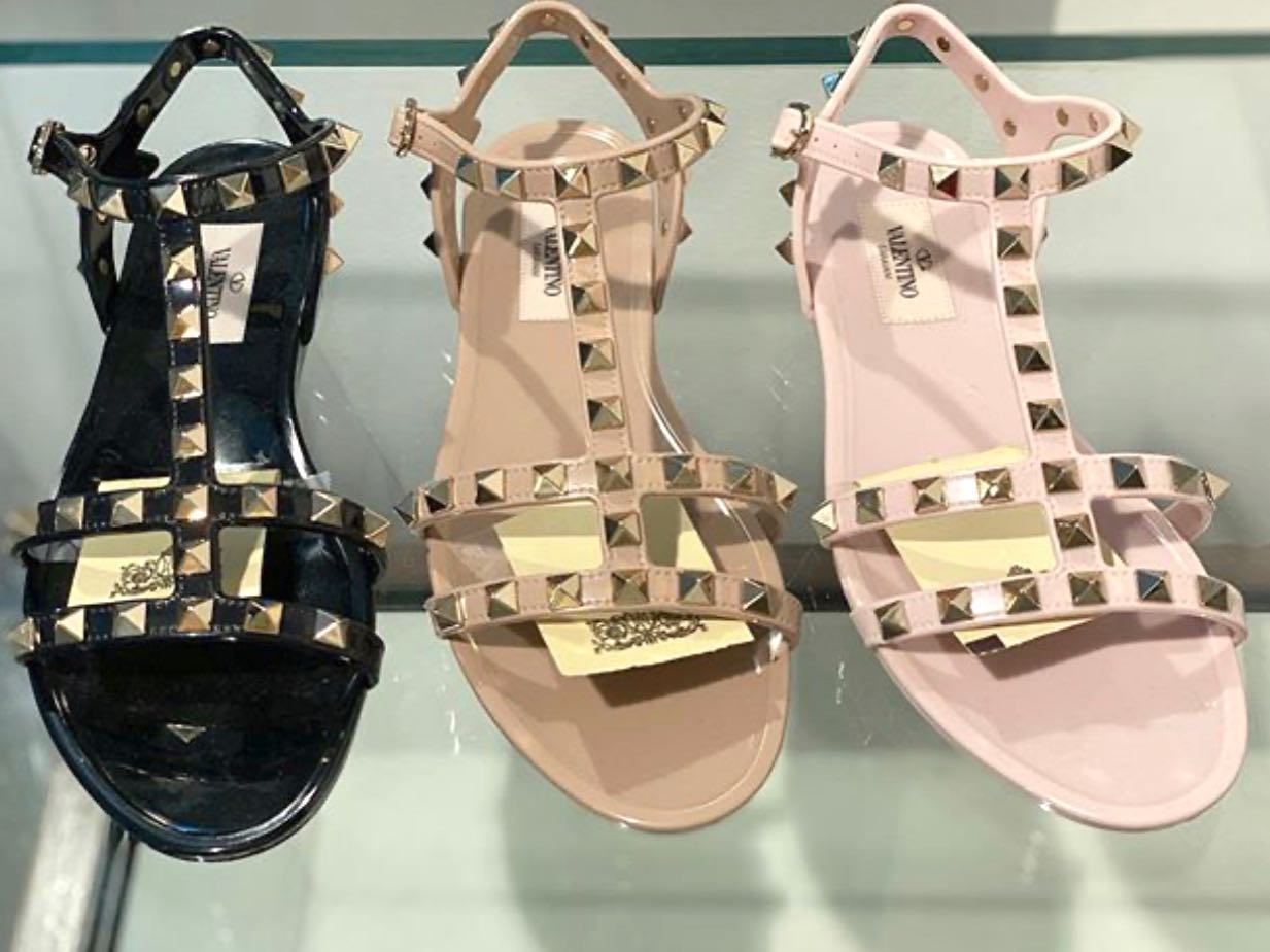 Valentino studded clearance jelly sandals