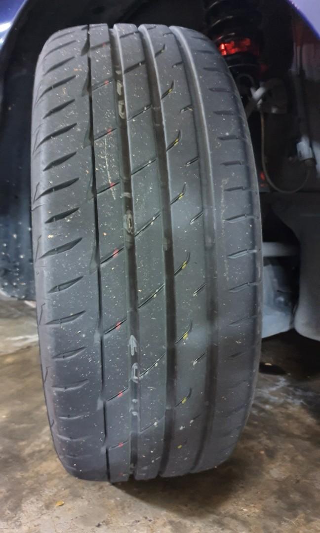 BRIDGESTONE RE004 Tyre, Car Accessories, Tyres & Rims on Carousell