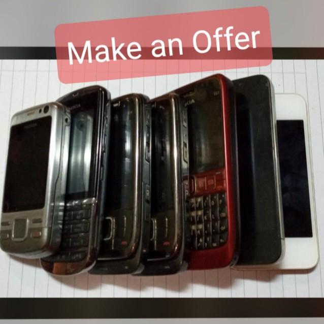 Bundle Lot Old Models 1 Lot 7 Units Cell Mobile Hand Phone Nokia Apple Iphone Camera Black White Red Silver Color No Box Accessories Mobile Phones Tablets Others On Carousell