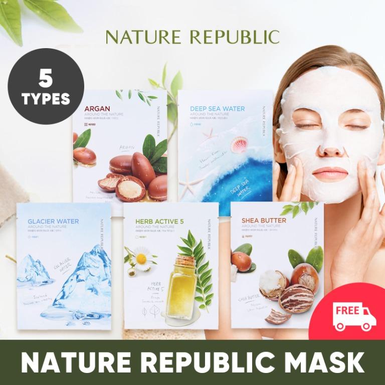 Bundle Of 30 5 Types Nature Republic Mask Sheet Duty Free Exclusive Package 0 67ml Sheet Beauty Personal Care Face Face Care On Carousell