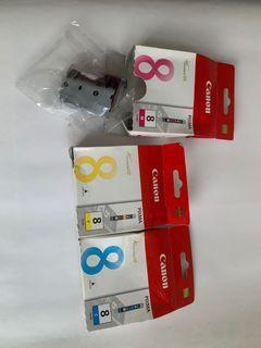 3 Canon Printer Ink PIXMA CLI-8C, CLI-8Y, CLI-8M