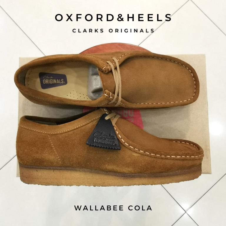 Clarks wallabee store cola suede