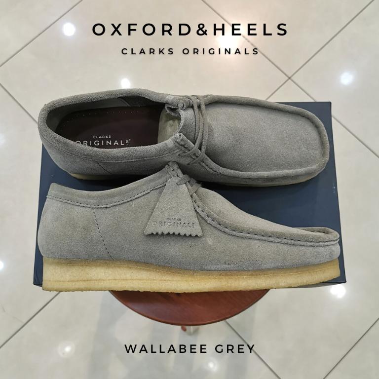 Clarks wallabee grey suede shop