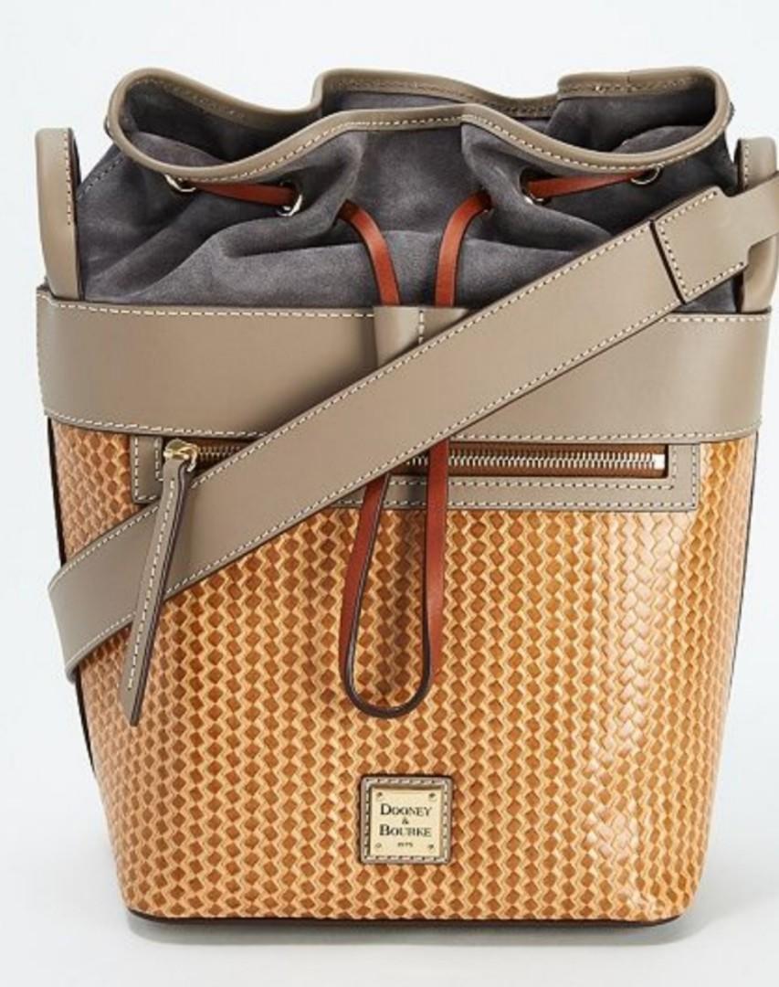 Dooney and bourke beacon leather large woven drawstring bag 3 DAYS SALE Luxury Bags Wallets on Carousell