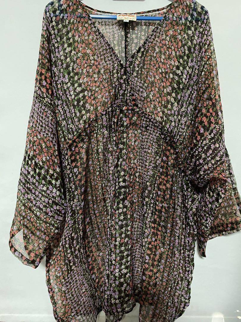long sheer blouse