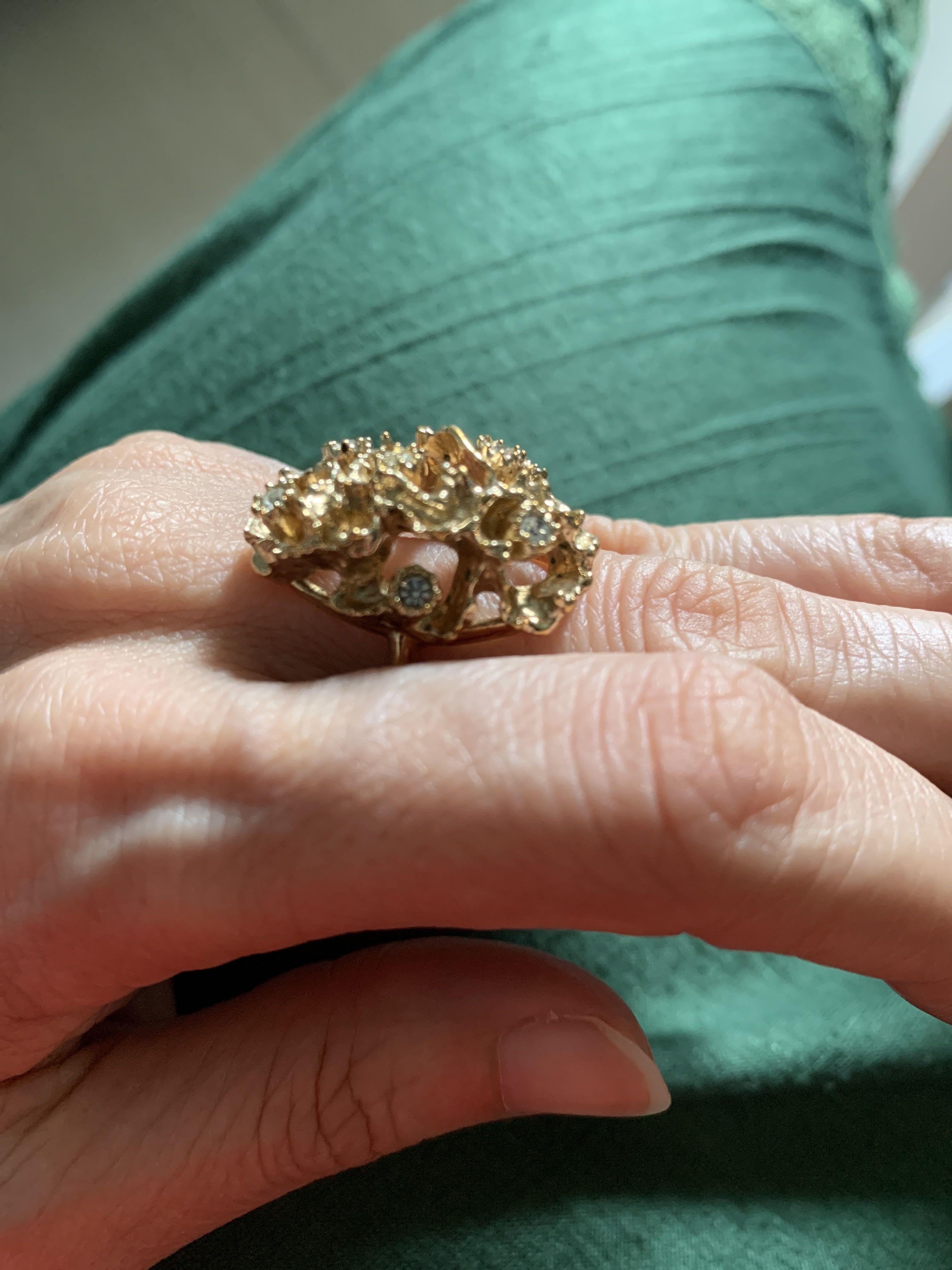 Gold plated nugget ring outlet
