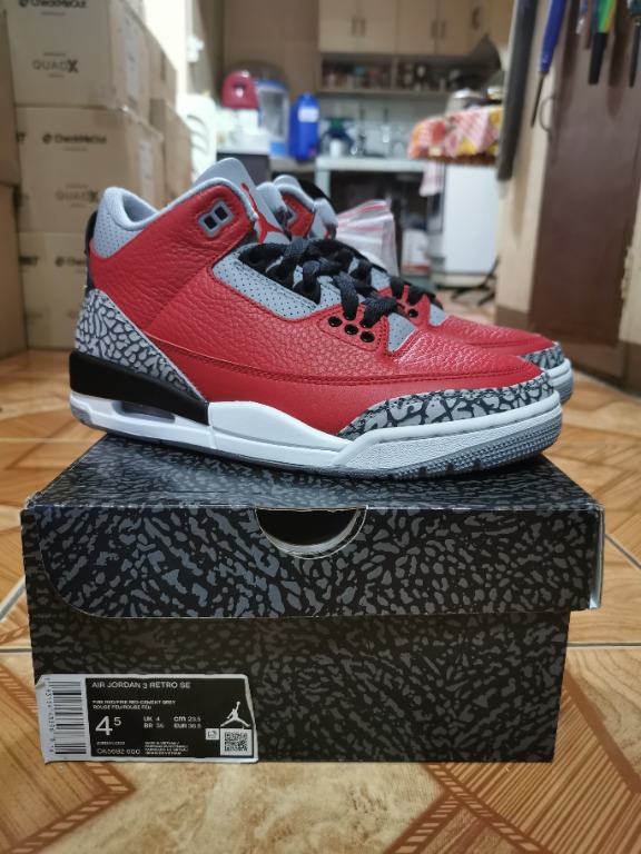 Jordan 3 Retro Se Unite Fire Red Men S Fashion Footwear Sneakers On Carousell