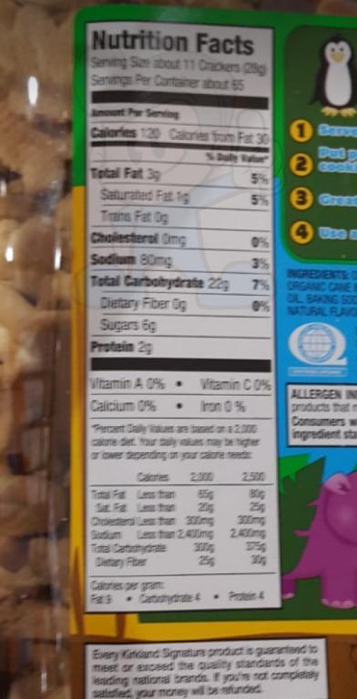 Kirkland Signature Organic Animal Crackers 1.8 kg, Food ...