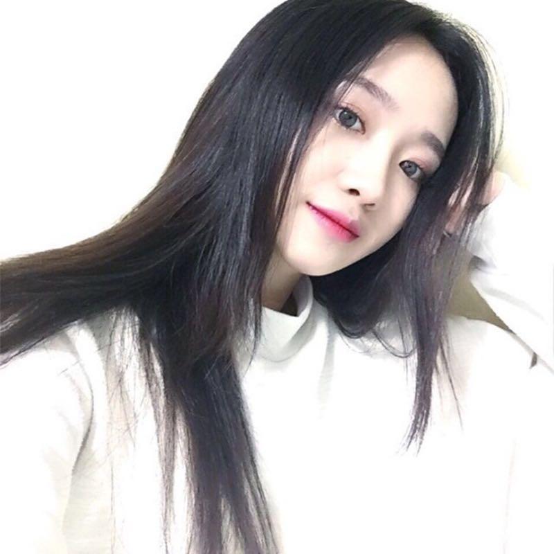 Korean style black straight hair Women s Fashion Watches