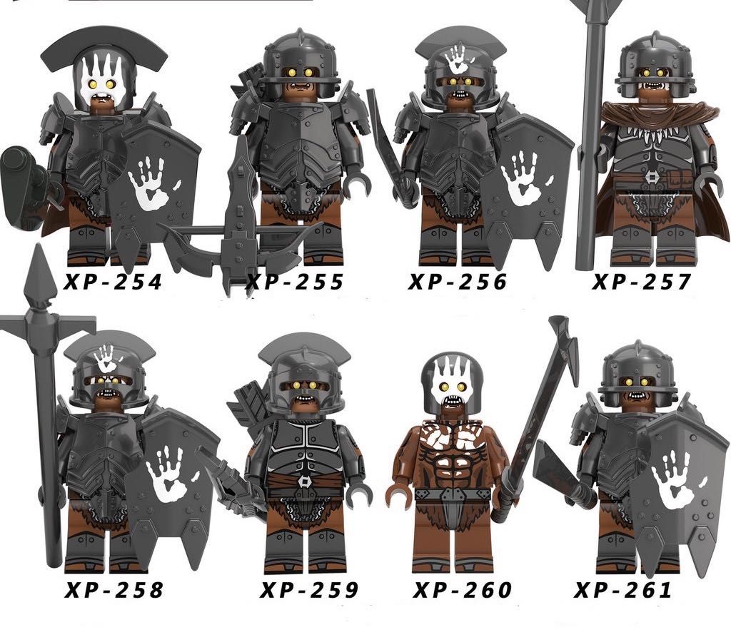 Lord of The Rings Uruk Hai Soldiers Minifigures (Lego Compatible ...