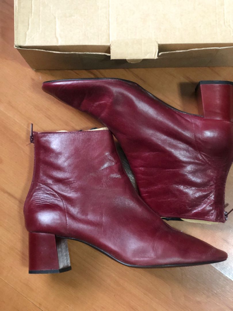 Mango hotsell burgundy boots
