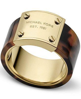 Michael kors sale plaque ring