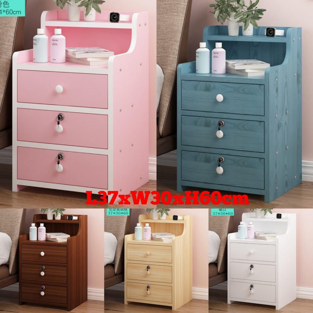 Lockable cheap bedside drawers